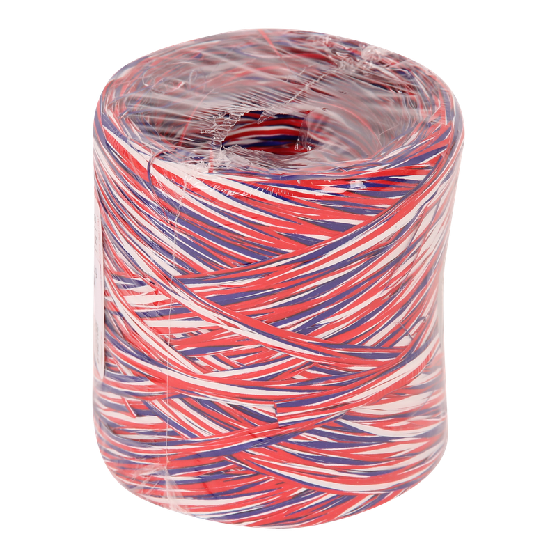 Raffia Kunststof 15mm Rood/wit/blauw 1