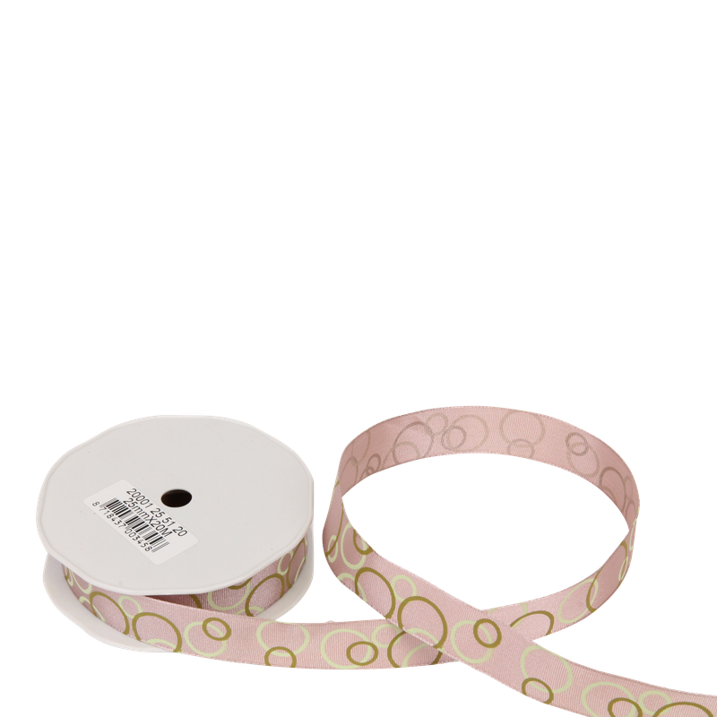Luxe lint Organza 25mm Cirkels Zilver 1