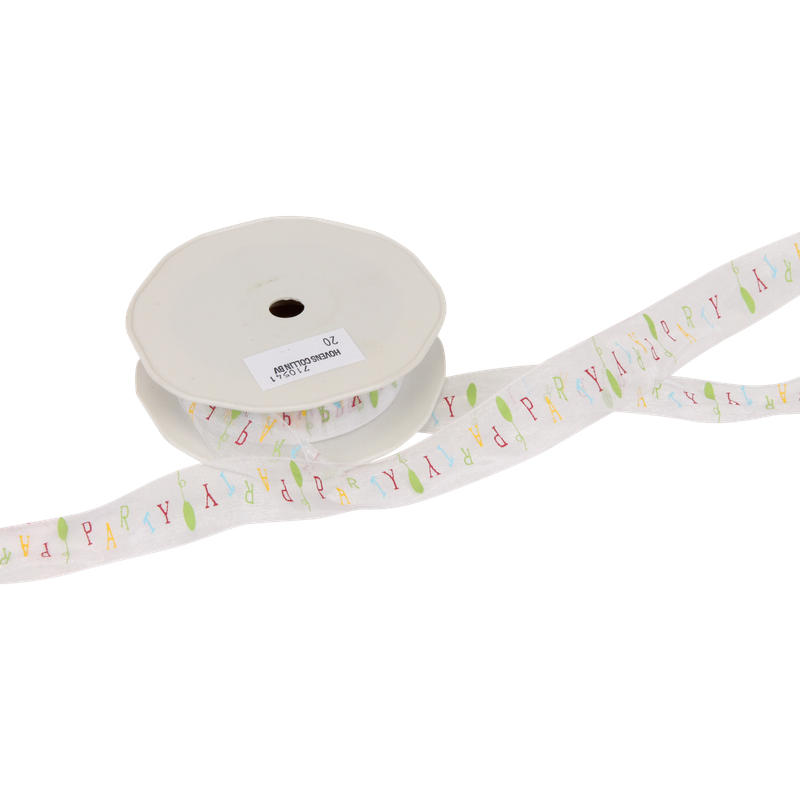 Luxe lint Organza 25mm Party Wit 1