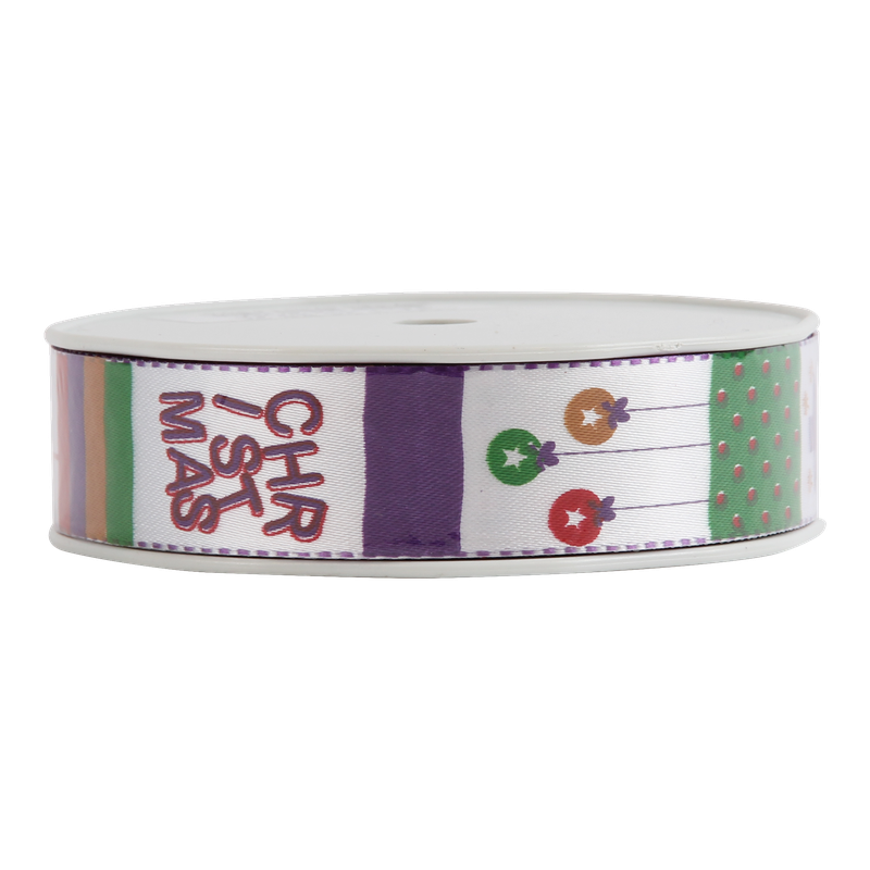 Luxe lint Organza 25mm Christmas Multicolour 1