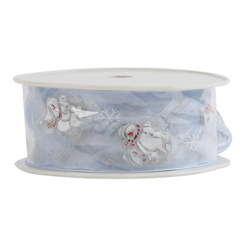 Luxe lint Organza 40mm Sneeuwpop Zilver 1