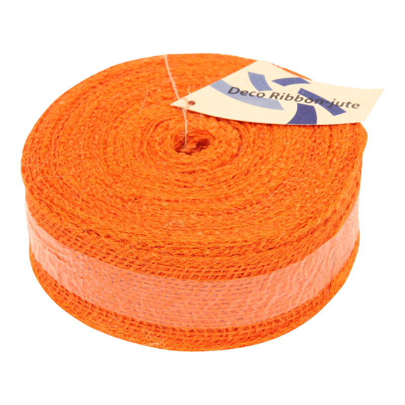 Jute lint 5cm Oranje 1