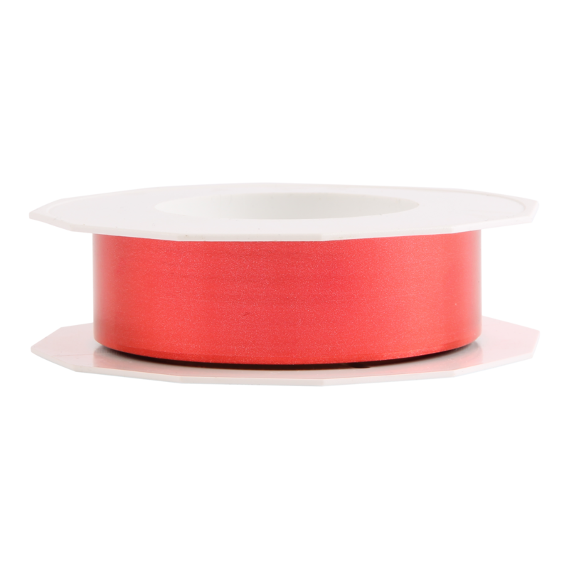 Krullint metallic 25mm Rood 1