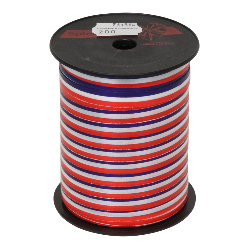 Krullint 10mm Nederlandse vlag Rood/wit/blauw 1