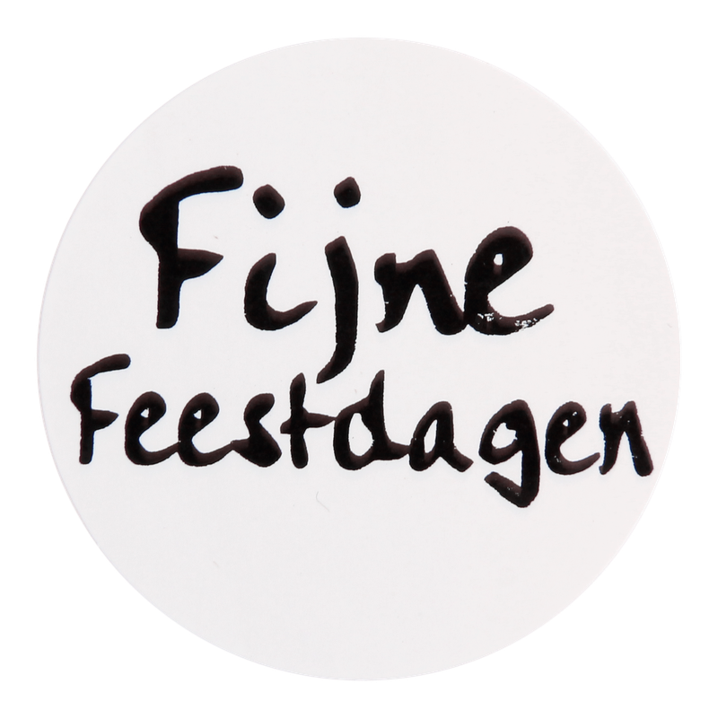 Etiket Rond 39mm Fijne feestdagen 1