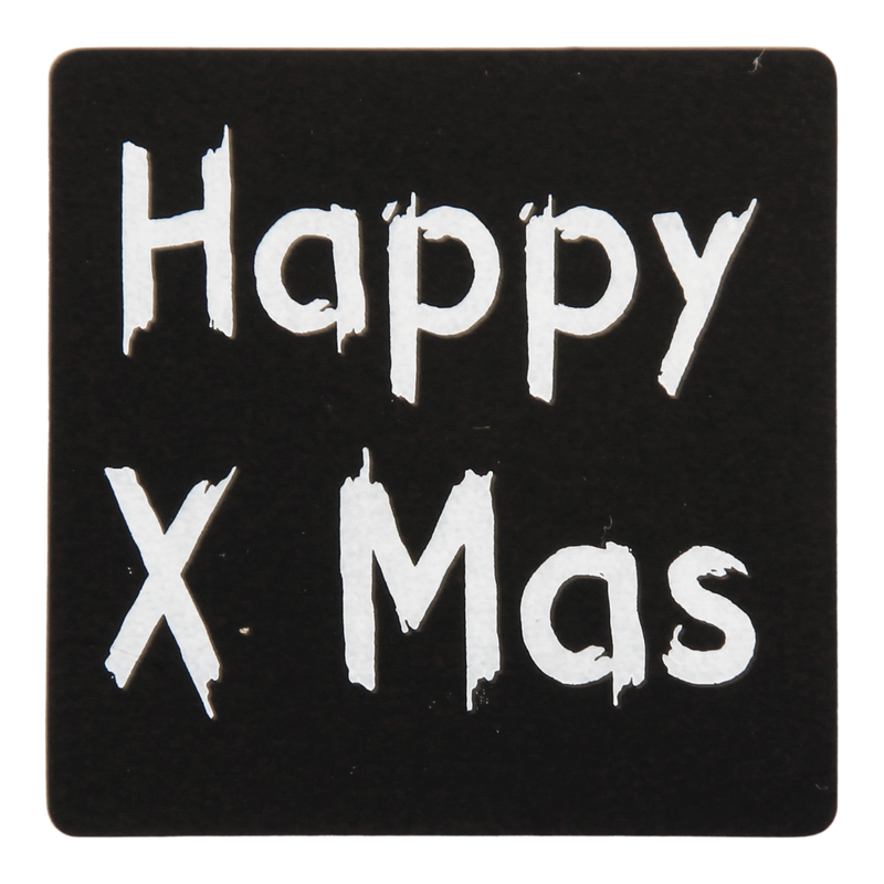 Etiket Rechthoekig 45x45mm Happy x mas 1