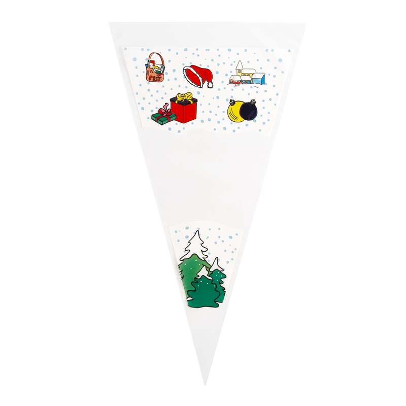 Puntzak PP 18x46cm Kerst 1