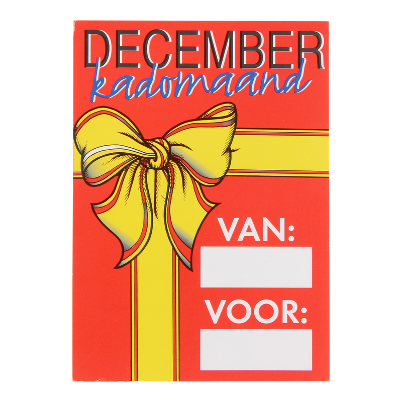 Prijskaart 15x10cm December kadomaand 1