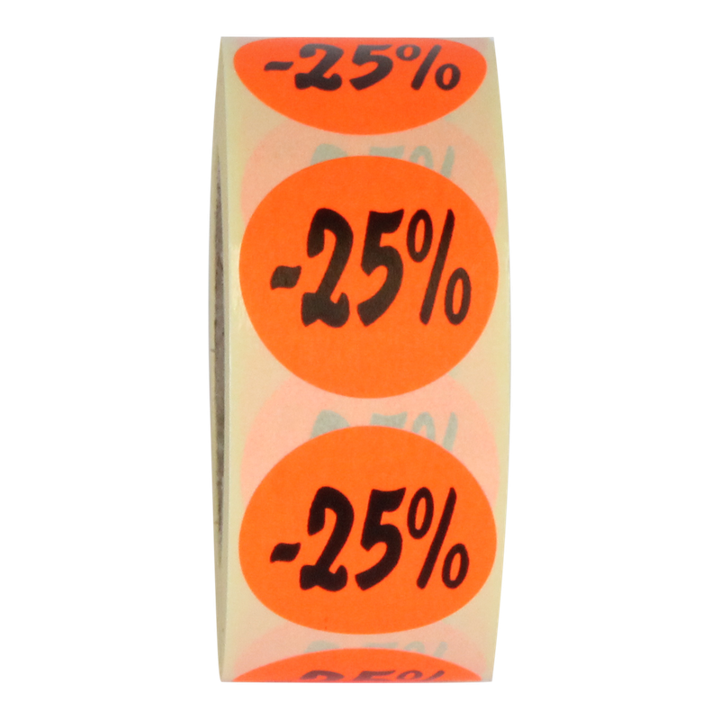 Etiket Rond 27mm Rood 25% 1