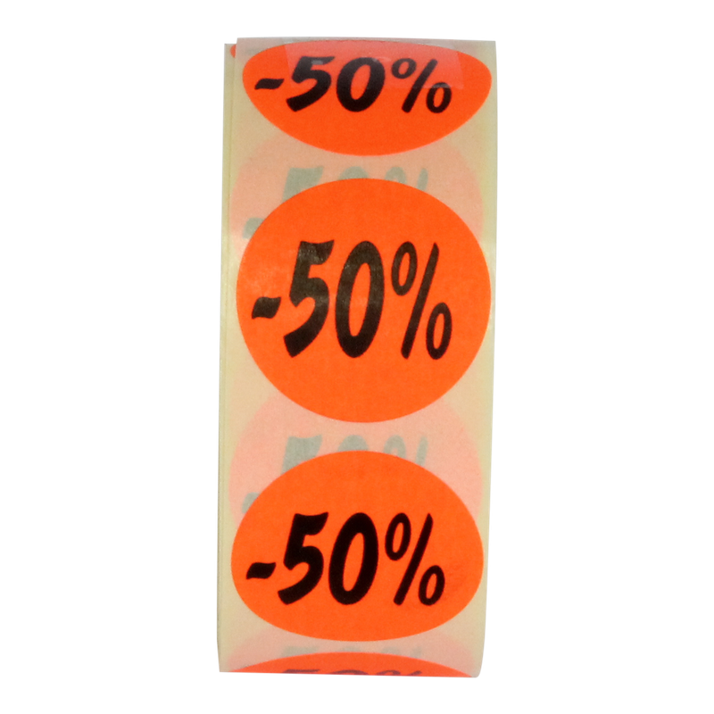 Etiket Rond 27mm Rood 50% 1