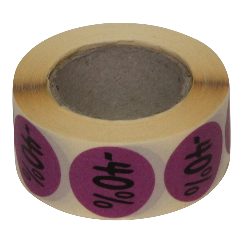 Etiket Rond 27mm Paars 40% 1