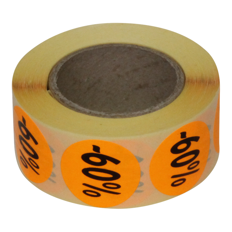 Etiket Rond 27mm Oranje 60% 1
