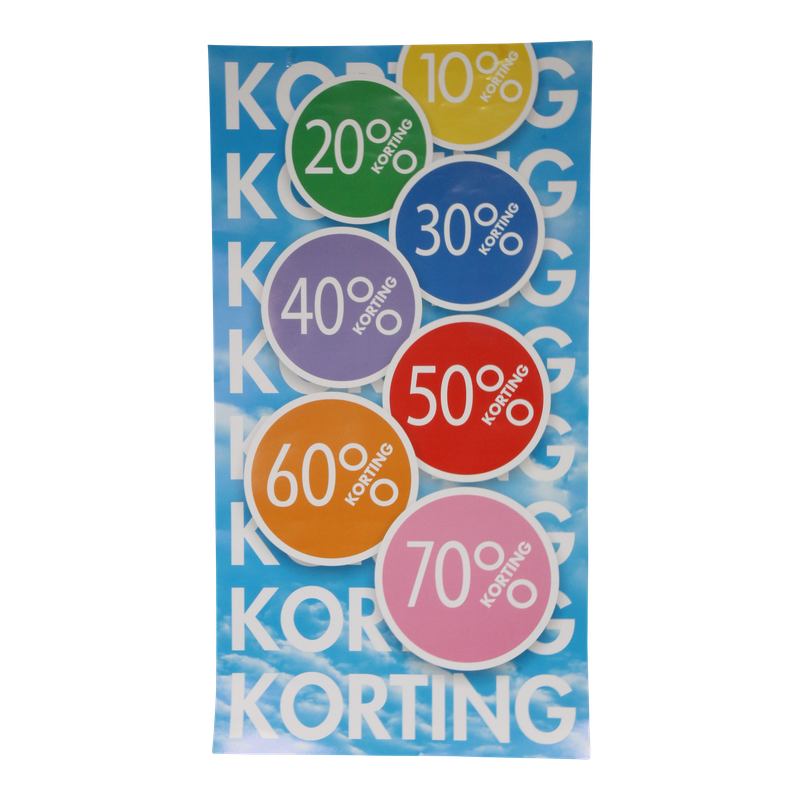 Raambiljet 94x50cm Thema procenten korting 1