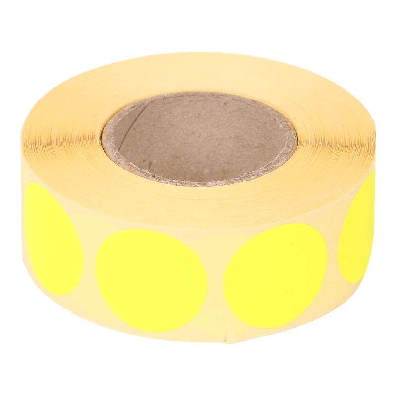 Etiket Rond 27mm Geel 1