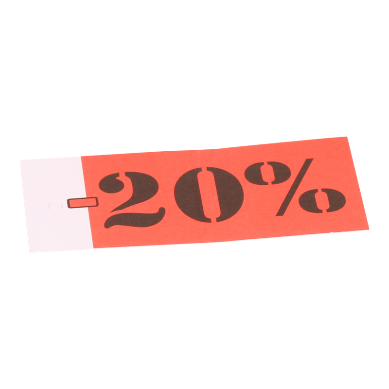 Hanglabel 70x35mm Wit 20% 1