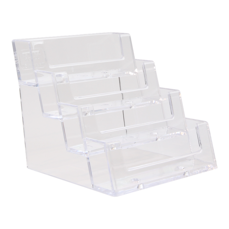 Visitekaarthouder 4-vaks 100x95x93mm Transparant 1