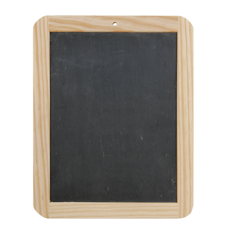 Krijtbordje 19x24cm Met houten rand 1