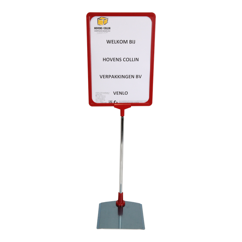 Display A4 verstelbaar met voet Rood 1