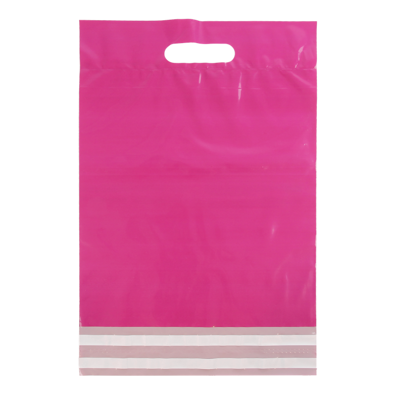 Verzendtas30x40cm met retourstrip en handvat Fuchsia 1