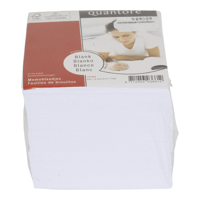 Memoblaadjes 900 lossen vellen  95x95mm Wit 1