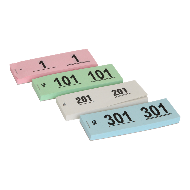 Nummerset Papier Voor garderobe of loterij 1 t/m 1000 Blauw 1