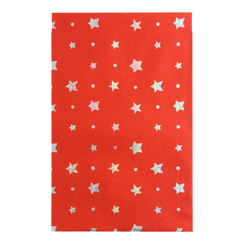 Cadeauzakje 17X25cm Metallic stars 1