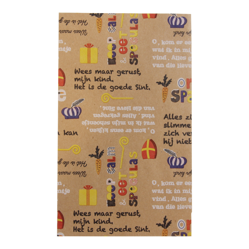 Cadeauzakje 12X19cm Sint liedjes 1