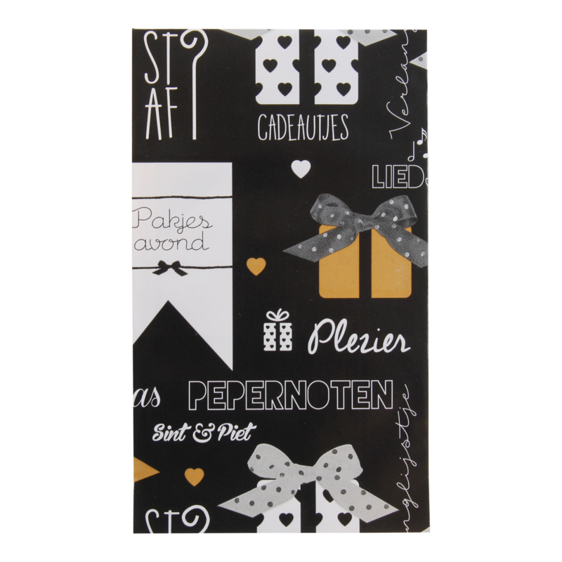 Cadeauzakje 12X19cm Pepernoten 1
