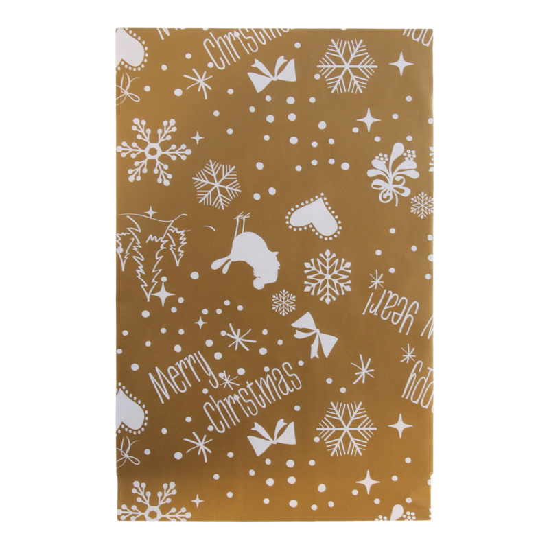 Luxe cadeauzakje 17x25cm Merry christmas 1