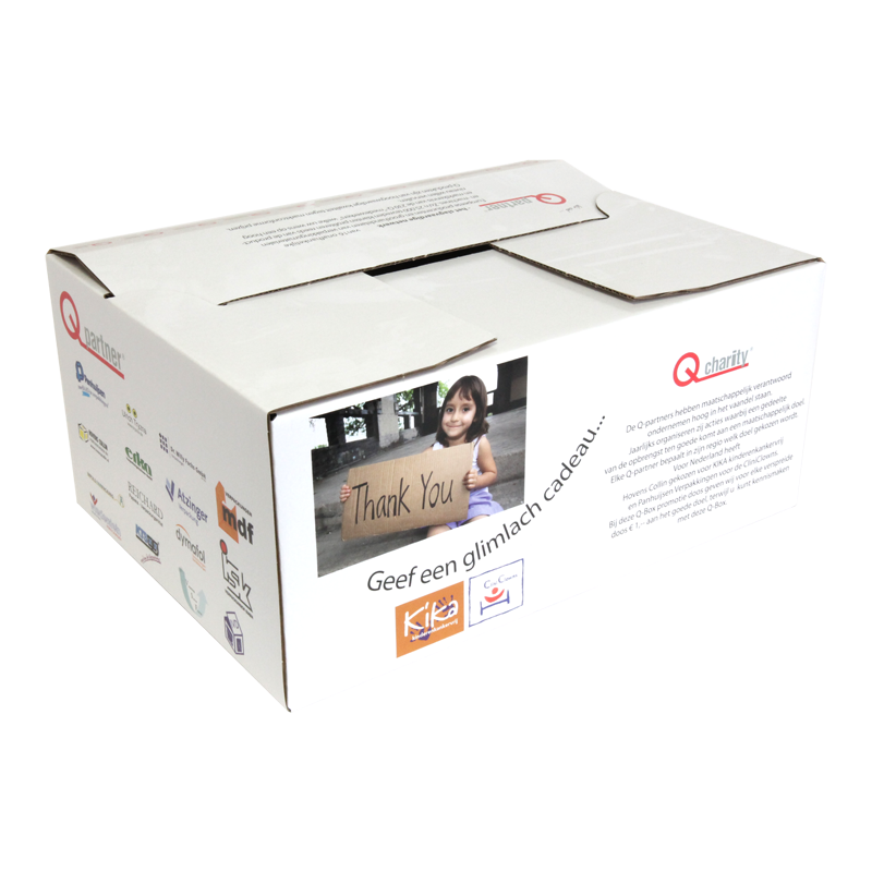 Pakketdoos 389x289x168mm Qbox Charity 1