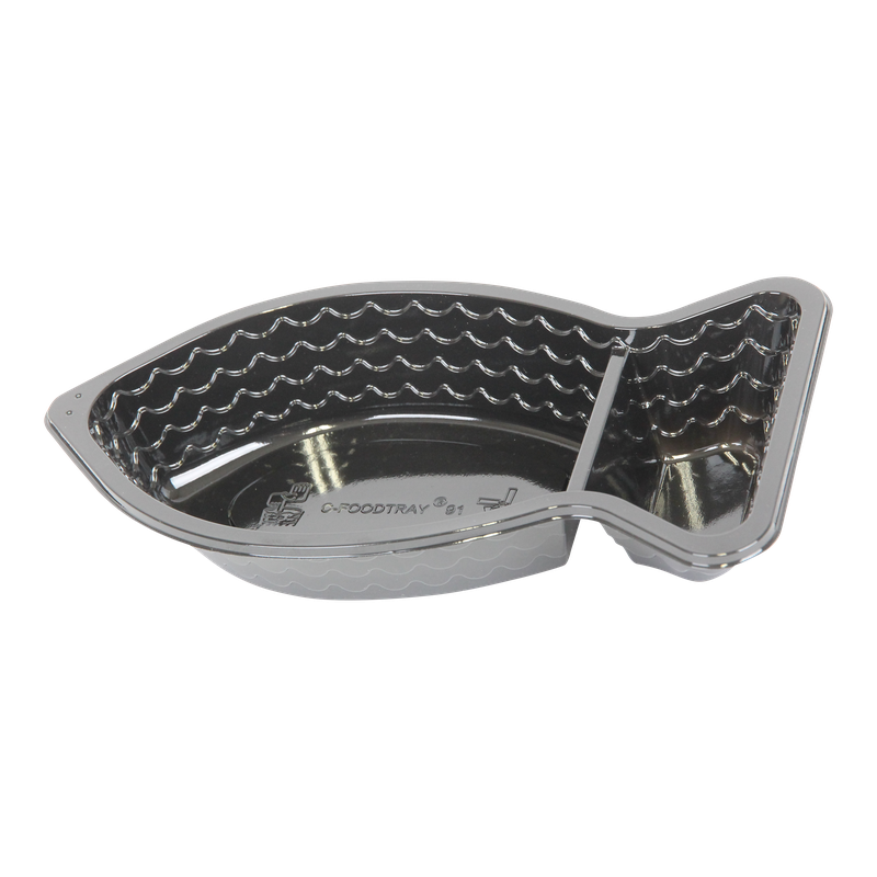 Bakje kibbeling PS Met 80cc sausvakje 205x110x35mm 300cc Zwart 1