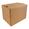 Verzenddoos Qbox Pro 304x216x120/220mm Enkele golf Bruin
