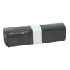Afvalzak 25my 45+(2x5)x45cm Met trekband Zwart